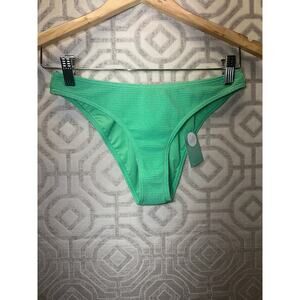 Full Tilt Cheeky High Leg Swim Bottoms Women’s Size S teal green Bikini NWT